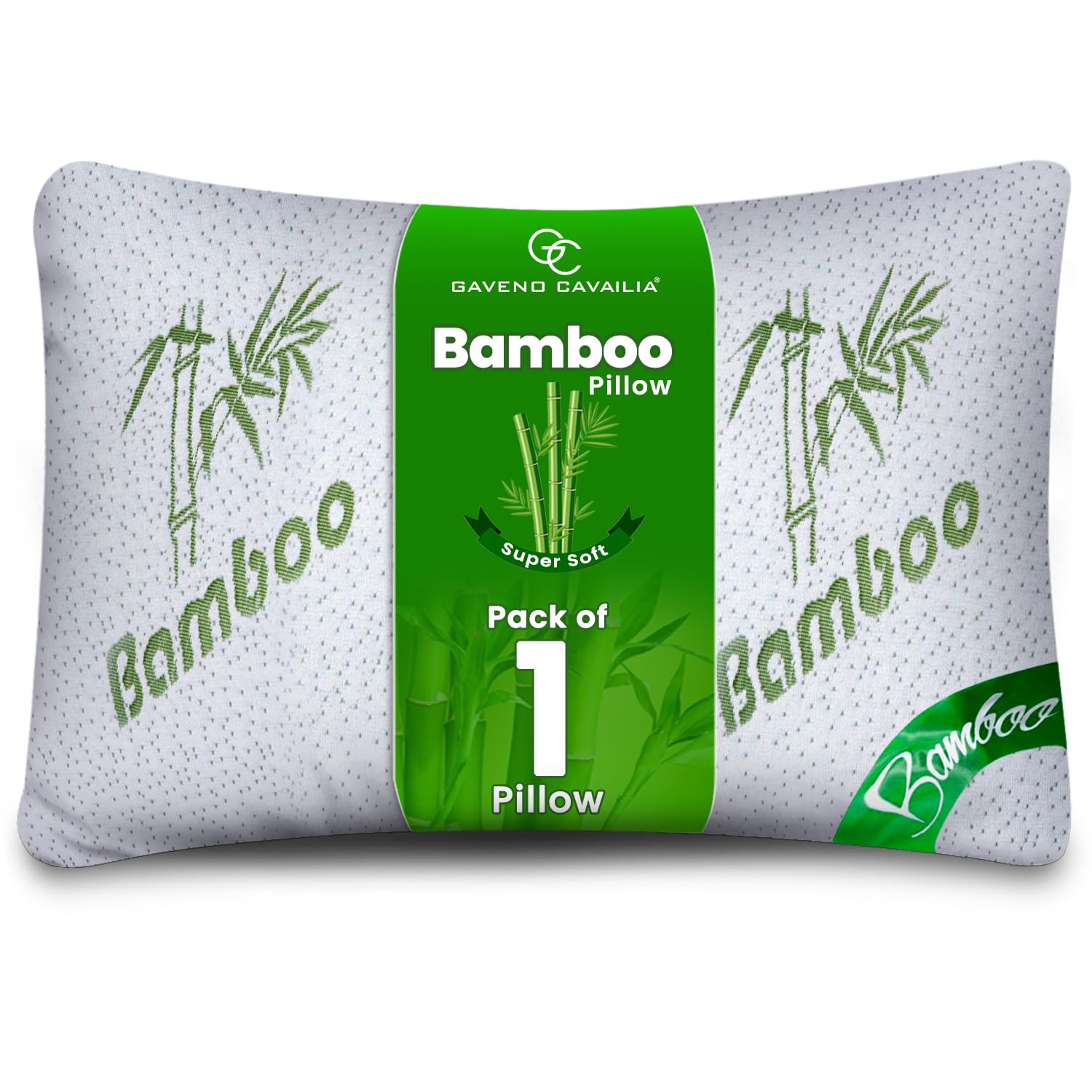 GC GAVENO CAVAILIA Bamboo Pillow Memory Foam Orthopaedic Neck Support (Pack of 1)