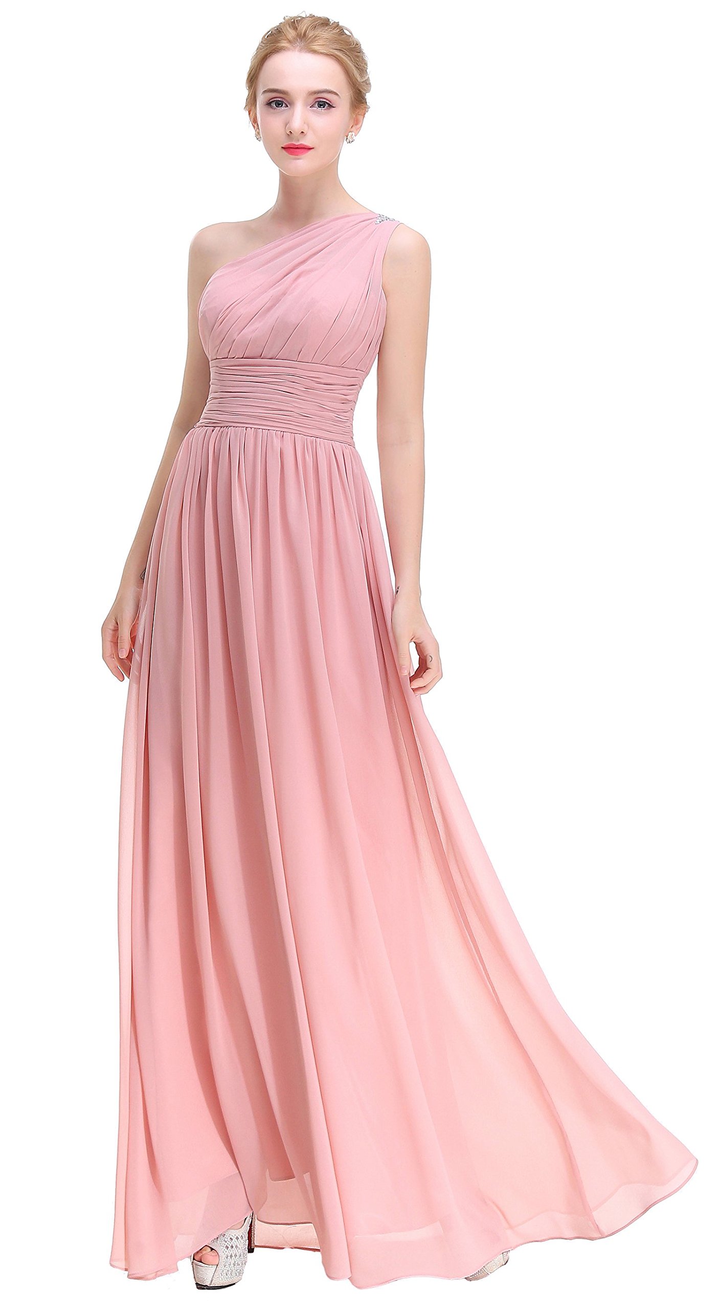 Long Blush Bridesmaid Dresses