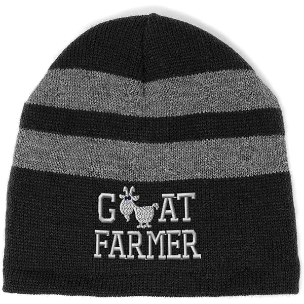 Custom Striped Beanie Hat - Navy, Acrylic Fleece, Personalized Embroidery Text, Unisex - View #2