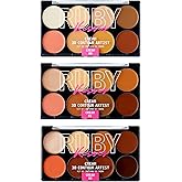 Ruby Kisses 3D Cream Contour Artist Set 3 Pack (Light, Light Medium, Medium Dark)