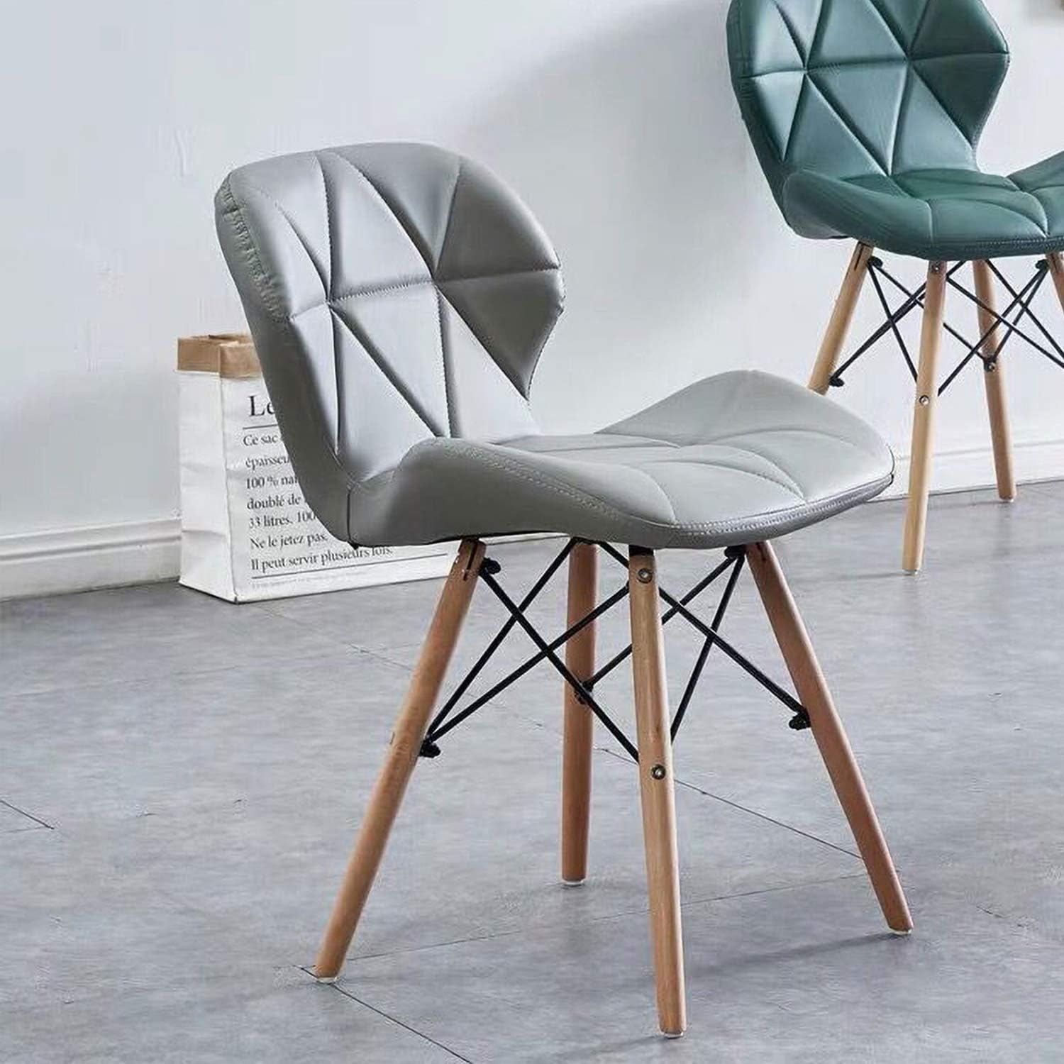 Sedie Casa E Cucina Mifi Sedie In Legno Da Pranzo In Stile Eiffel Balcone Sedia Da Pranzo Grigia Sedia Moderna Con Cuscino In Pu Gamba Rotonda Sedia Moderna In Legno Per Soggiorno