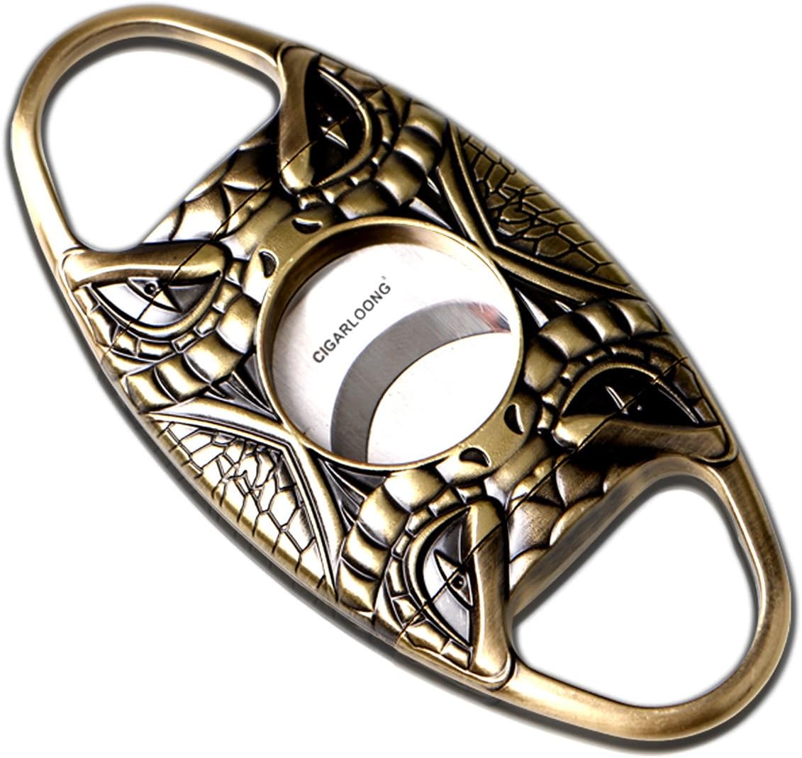 CIGARLOONG Cigar Cutter Stainless Steel Blade Skull