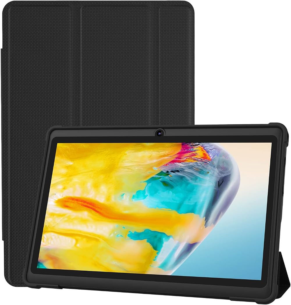 PRITOM 7 Inch Android 13 Tablet 32GB, Expandable 128GB, 3500mAh, Case