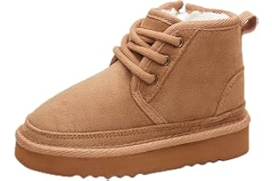 Weestep Toddler Boots Kids Boys and Girls Faux Fur Winter Warm Ankle Boots with Zipper