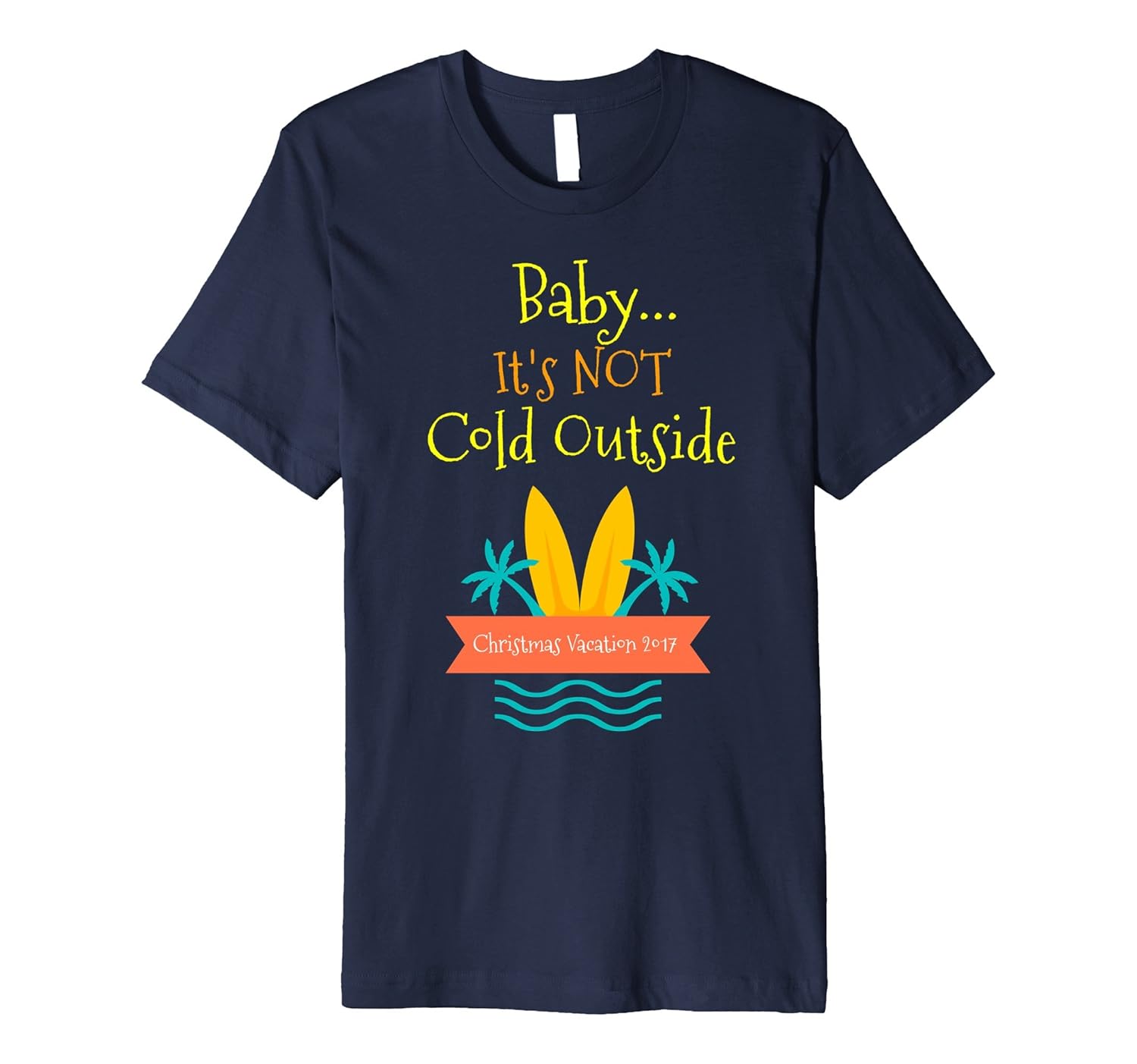 Funny Christmas Tropical Family Vacation Holiday T-Shirt-ANZ