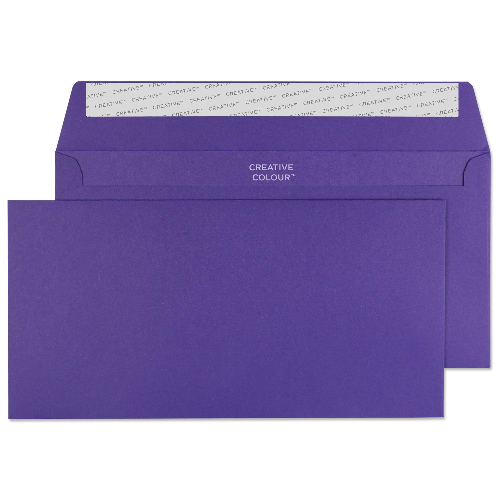 Blake Creative Colour DL+ 114 x 229 mm 120 gsm Peel & Seal Wallet Envelopes (25247) Blackcurrant - Pack of 25 โ image 1