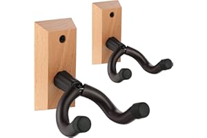 Guitar Wall Mount Hanger 2 Pack, BEITSZ Hook Holder with Non-Slip Rubber Mat, Display Bracket Stand for Acoustic Electric Gui