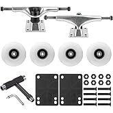 TLHB Skateboard Trucks and Wheels Set, Skateboard Wheels and Bearings Set