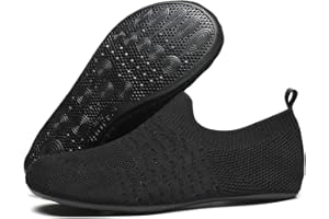 ZhaaDee Womens Mens Slippers with Rubber Sole Ultra-Lightweight House Slipper Socks Around House Shoes Non Slip Indoor&Outdoor