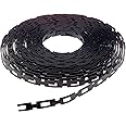 Master Mark Chainlock 1/2 in. x 100 ft. Plastic Tree Support, Plant and Cable Ties, Interlocking Reusable Tree Tie Straps, Chain Lock Landscape Strap, Black