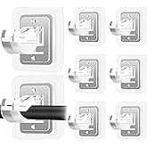 8PCS Self Adhesive No Drill Adjustable Curtain Rod Holder Hooks Brackets | Nail Free,No Drilling,Non Screw,Stick on Renter Friendly Hanger for Bathroom Kitchen Home Bathroom and Hotel,Transparent