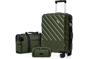 Eeeza Luggage Sets 3 Piece,Suitcases with Wheels,Carry On Luggage Set 22x14x9 Airline Approved,Hardshell Luggage Sets With TSA Lock,20 Inch Carry On Suitcase