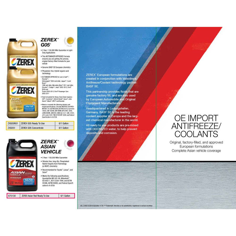 Valvoline Zerex G05 Antifreeze/Coolant, Ready to Use 1gal (ZXG05RU1) Amazon