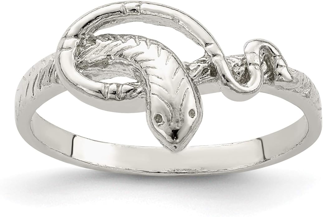Sterling Silver Snake Ring Amazon.co.uk Jewellery