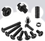 SZSLMY 172 Pcs M6 Bolts Nuts Set Carbon Steel Black 10mm-40mm view 3