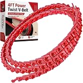 Ketofa 1/2 Inch 4 FT Power Twist V-Belt, Adjustable A-Type, 1 Pack | Custom-Length Link Belt, Reduced Vibration, Lathes, Drill Presses, Table Saws and Woodworking Machinery
