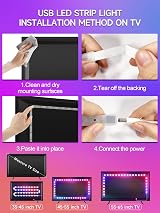 Tyute 5M TV LED Backlight RGB with App Remote Music Sync for 45-75 Inch TVs view 7