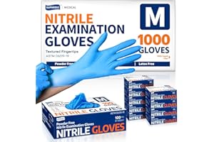 Supmedic Medical Soft Max™ Nitrile Exam Gloves, 1000 Pcs Latex-Free Powder-Free Food Safe Clean Cooking Disposable Glove Blue