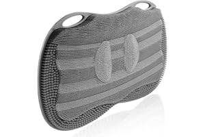 Kalolary Silicone Shower Foot Scrubber Mat, Large Foot Scrubber in Shower with Non Slip Suction Cups Foot Cleaner Brush to Cl