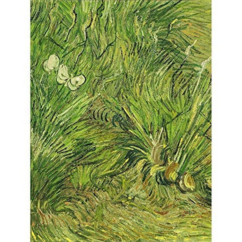 Vincent Van Gogh Garden With Butterflies Art Print Canvas Premium Wall Decor Poster Mural
