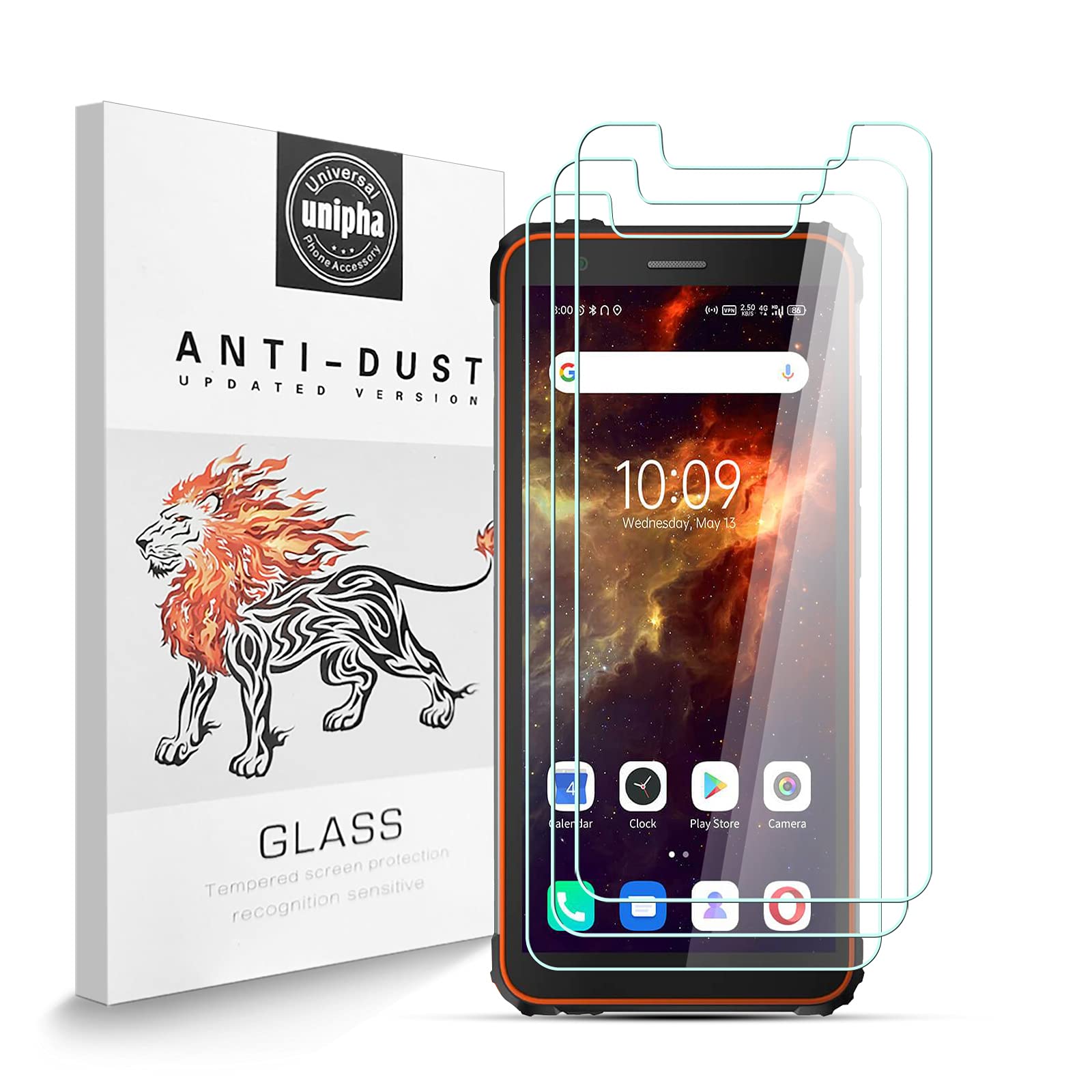 Zidwzidwei Tempered Glass Phone Screen Protector for Blackview BV6600E, 9H Hardness Tempered Glass, Anti-Scratch, Easy Installation, Shatterproof Screen Protector for Blackview BV6600E [Pack of 3]