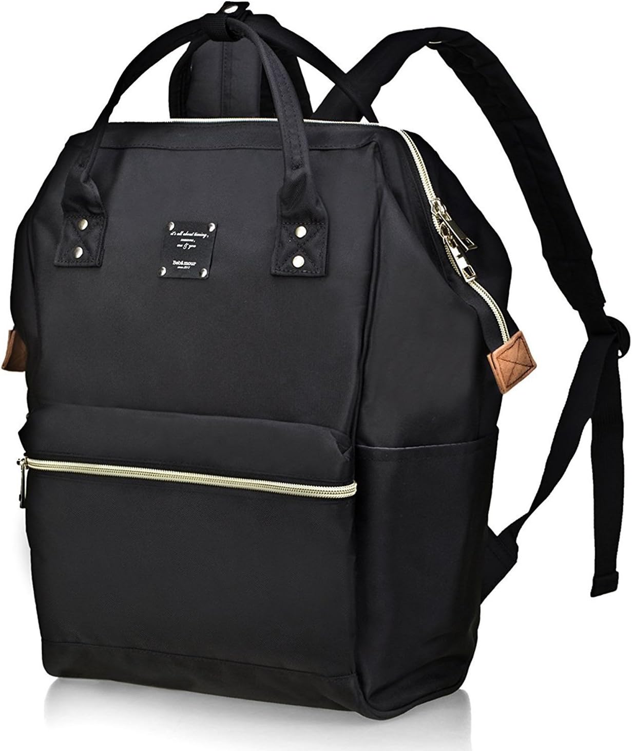 Bebamour Casual College Backpack Lightweight Travel Wide Open Back to School Backpack for Women&Men
