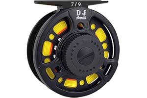 Aventik DJ Fly Reel 3/5 5/7 7/9 Super Large Arbor Fly Fishing Reel Fresh Water and Salt Water Aluminum Fly Reel Three Colors 