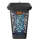 BLACK+DECKER Bug Zapper, Electric UV Insect Catcher & Killer for Flies, Mosquitoes, Gnats & Other Small to Large Flying Pests