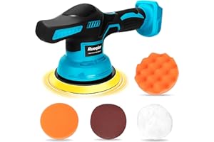Cordless Car Buffer Polisher for Makita 18V Battery, 6 Variable Speed Car Buffer Polisher, Up to 5500RPM, Polishers Buffers f