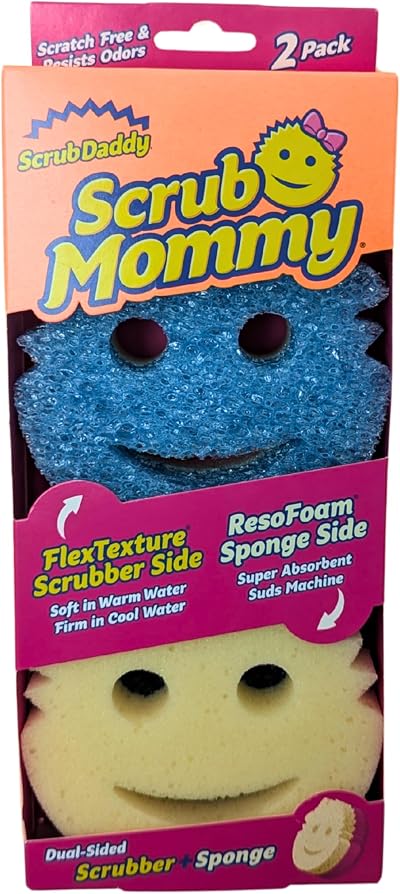Scrub Daddy Scrub Mommy Dual Sided Sponges Blue Twin Pack