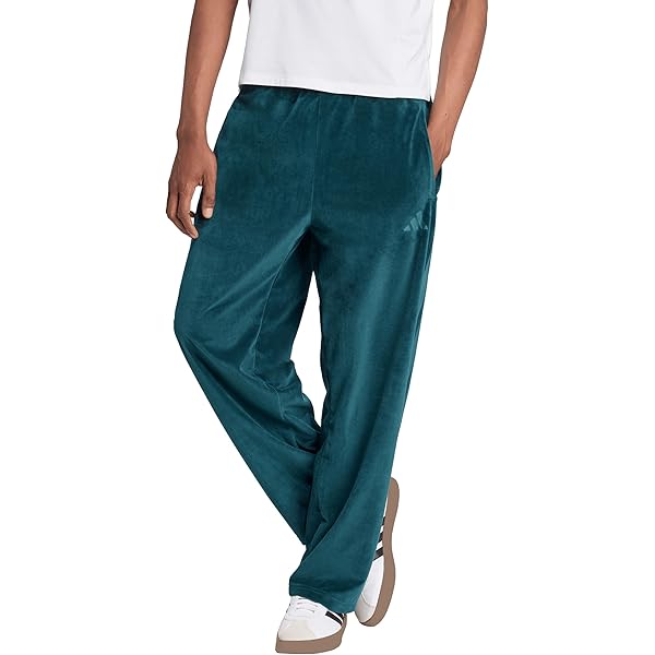 adidas Men's House Of Tiro Velour Half-Zip Track Top, Aurora Ivy