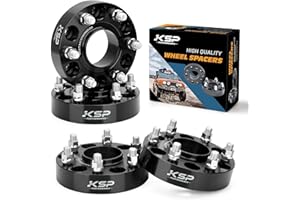 KSP PERFORMANCE KSP 6X5.5 Wheel Spacers for Ram 1500, Jeep Grand Wagoneer, 1.5"(38mm) Real Forged Hub Centric Tire Spacer with 77.8mm Hub Bore M14x1.5 Studs/Bolts fit for 6X139.7mm,Package of 4pcs Black