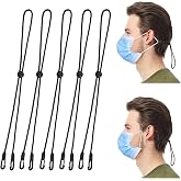 ZASIE Face Mask Holder, Face Mask Lanyard for Kids and Adults, Face Mask Extender Strap Holder, Face Mask Tightener, 5 Pack