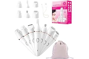 JISLRJ Pluxy Epil Pro 3.0 Women Face Epilator, Pluxy Facial Hair Removal for Women, 7-in-1 Painless Body Shaver and Facial Epilator, Rechargeable Hair Removal Kit for Facial, Legs, Bikini, Armpits (1pcs)
