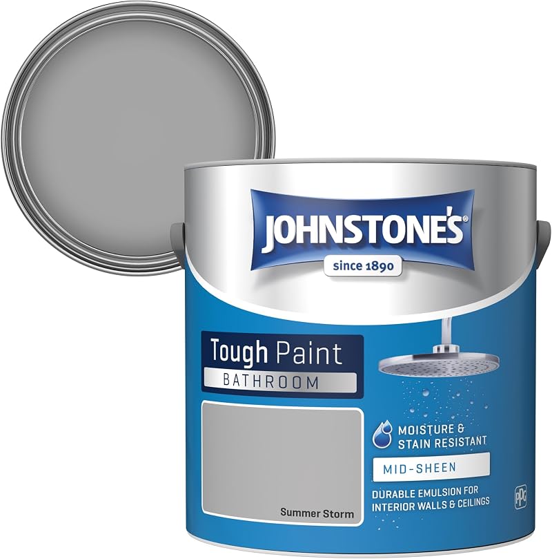 Johnstone's Bathroom Paint Summer Storm Mid Sheen 2.5L Stain Blocker