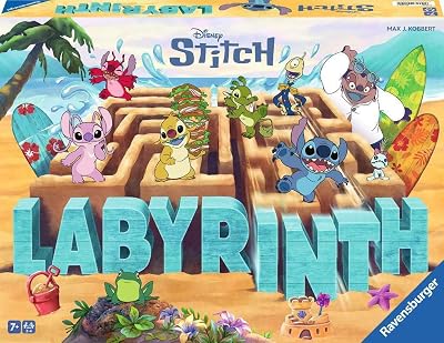 Ravensburger Disney Stitch Labyrinth The Moving Maze Game 2-4 Players