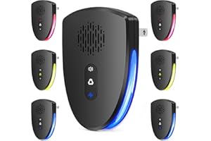 ASUKIN (2025 Upgraded) Ultrasonic Insect & Pest Indoor Repeller, Plug-in Control Device Repellent for Rodent, Mice, Rats, Roaches, Ants, Spiders, Mosquitoes, Bugs, Home, 3 Mode Switching (6 Pack)