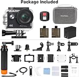 AKASO EK7000 Action Camera Floating Hand Grip Bundle 4K30 2 Batteries view 7