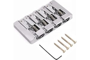 Rubatone 4 String Bass Bridge A Style Top Load and String Through Body Tailpiece with Zinc Saddles for Electric Jazz Bass P B