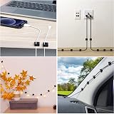Fantasyon 50PCS Black Self Adhesive Cable Clips Wire Management Holder Outdoor view 7