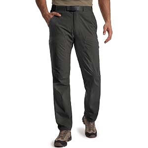 FREE SOLDIER Mens Hiking Pants Waterproof Quick Dry Outdoor Pants | Breathable Stretch Nylon, Large-Capacity Thigh Pockets, 4