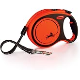 FLEXI&reg; Xtreme Tape Retractable Dog Leash, Large, 26 ft - Orange/Black | German engineered, original flexi leash, durable quality for dogs up to 121 lbs, tangle-free, walking, reliable brake system