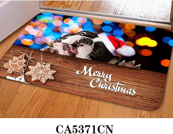Amazon Com Pzz Christmas Boston Terrier Front Door Mat Entry Way