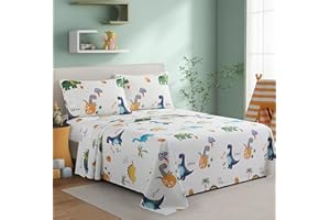 Marina Decoration Boys Toddlers Cute 600 Thread Count Home Bedding Soft Bedsheet Deep Pocket Percale All Season 4 Pieces Kids