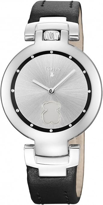 Reloj Tous Crown de acero con correa de piel negra Ref ...