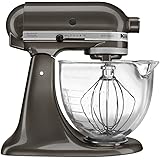 KitchenAid KSM155GBTD Artisan Design Series with Glass Bowl, 5 quart, Truffle Dust