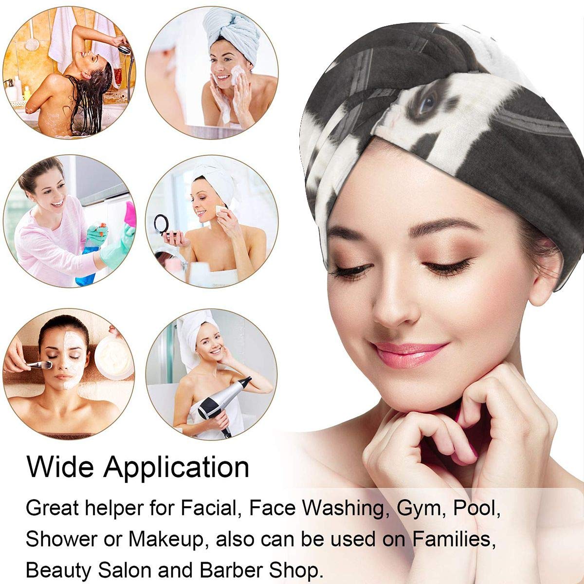 Amazon Com Microfiber Hair Towel Turban Wrap For Women White