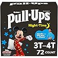 Pull-Ups Boys' Night Time Potty Training Pants, Size 3T-4T Overnight Training Underwear (32-40 lbs), 72 Ct