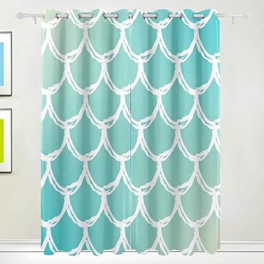 Amazon Com U Life Stripe Sea Ocean Moire Patchwork Window