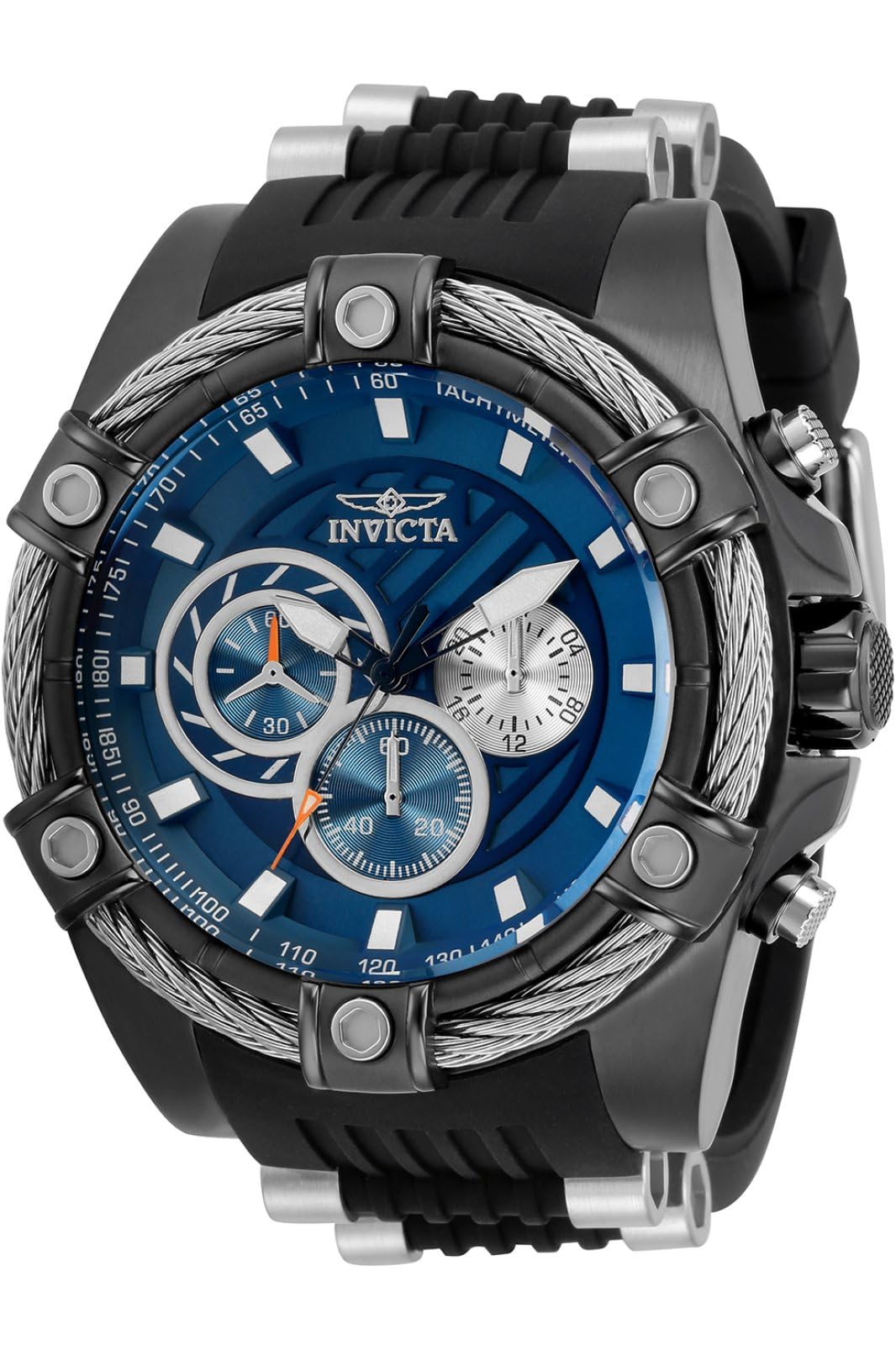 Invicta Men's Analog Quartz Watch with Silicone, Stainless Steel Strap 32694